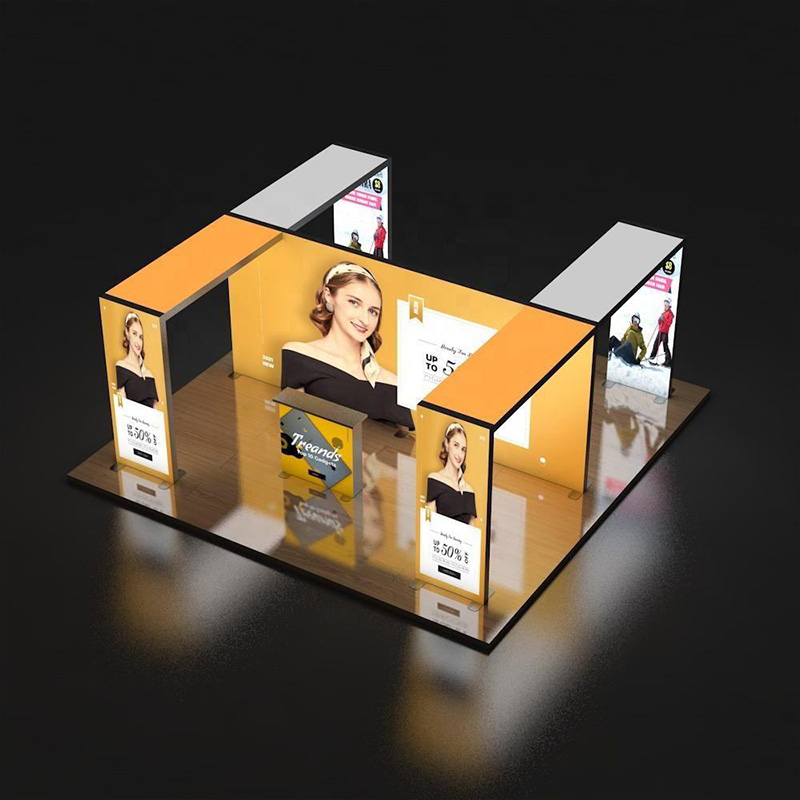 20x20ft Island Trade Show Light Box Exhibition Booth Display