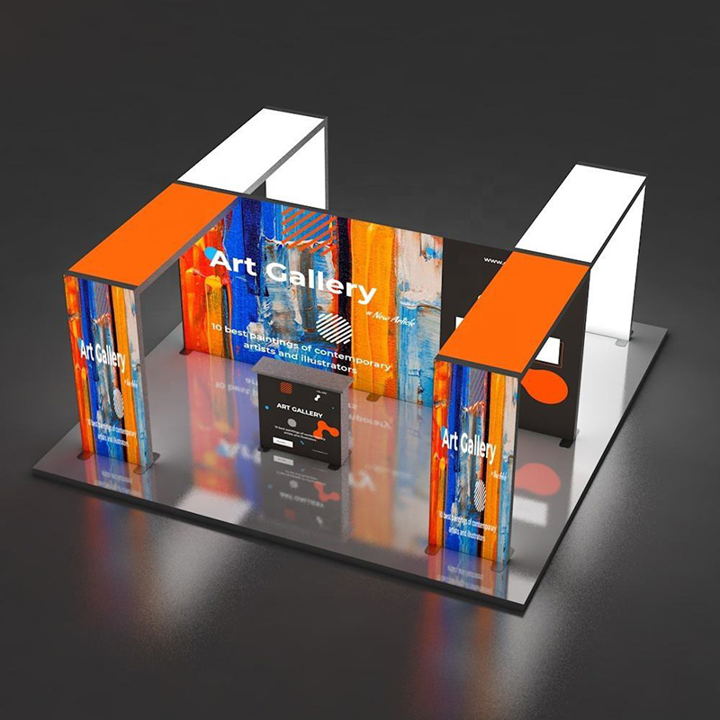 20x20ft Art Gallery Trade Show Light Box Exhibition Booth Display