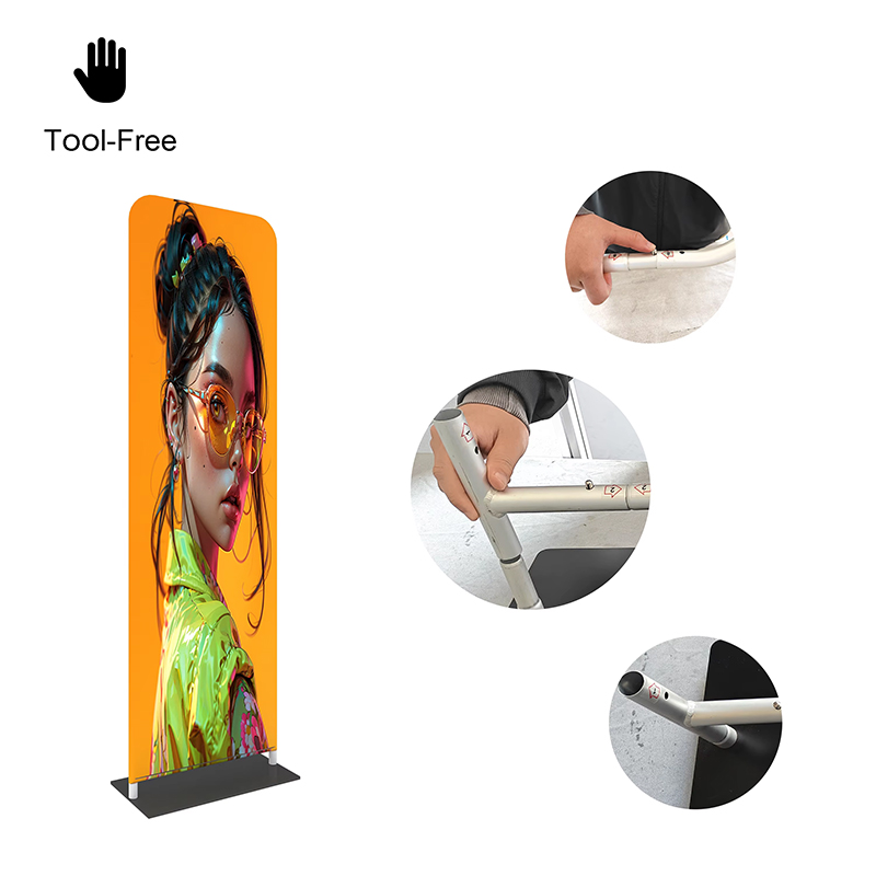 Tool-Free Tension Fabric Banner Stand