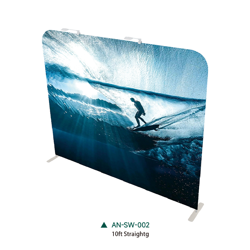 10ft Straight Tension Fabric Backdrop Wall