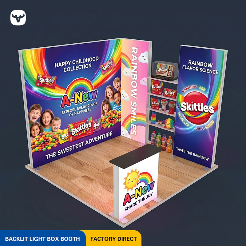 10x10ft Retail Pop-Up Trade Show Light Box Exhibition Booth Display
