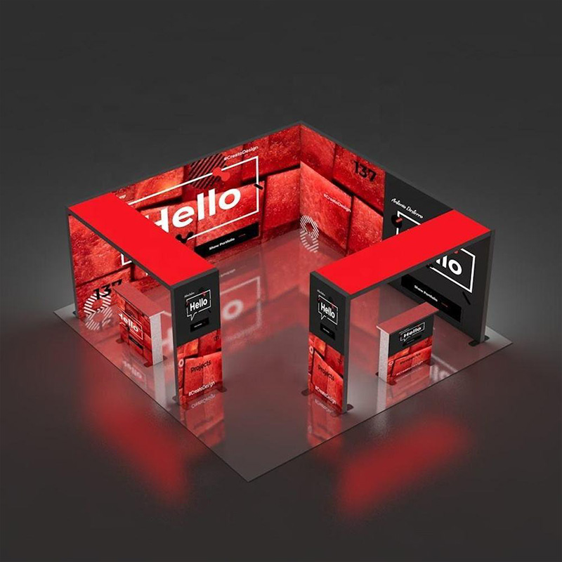 20x20ft Double-Sided Trade Show Light Box Exhibition Booth Display