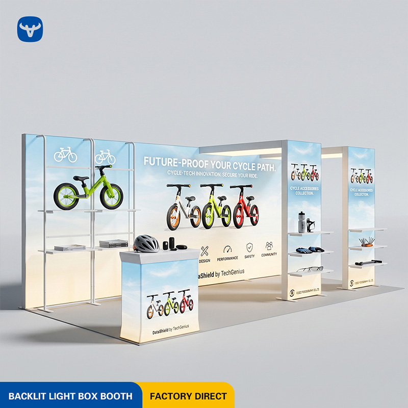 img of 10x20ft Sports Trade Show Light Box Exhibition Booth Display