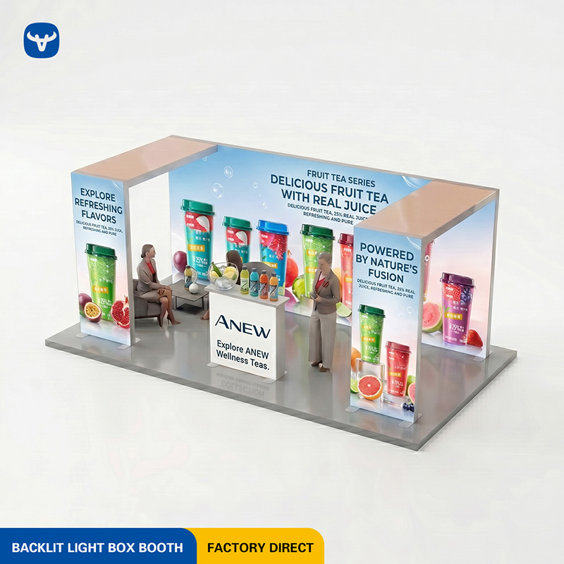 img of 10x20ft Beverage Trade Show Light Box Exhibition Booth Display