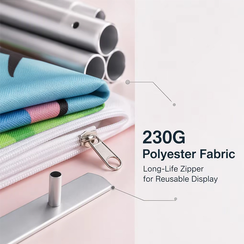 8ft Straight Tension Fabric Backdrop Wall