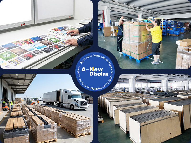 Manufacturing & Procurement Risk Control Large-format SEG light box frame structural check, LED power supply verification, and heavy-duty packing quality control