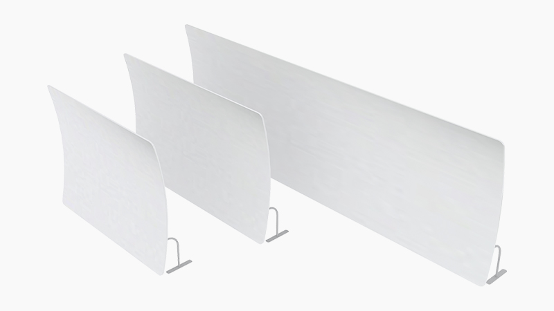 Curved Tube Frame Backdrop - Curved Visual Drama, Compact Floor Footprint Dynamic arc-shaped curved tube frame backdrop adding visual drama to trade show booths and event displays