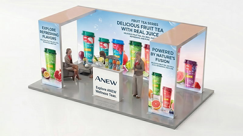 3x6 Trade Show Light Box Exhibition Booth Display 3x6 expo trade show booth with led light box for wall and tension stand