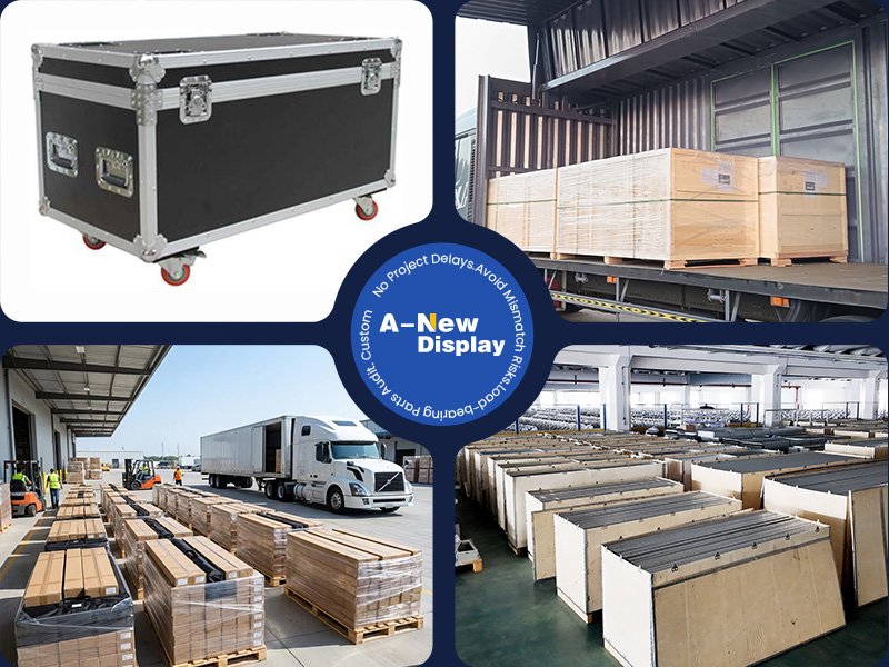 Manufacturing & Procurement Risk Control 3D tube frame backdrop full assembly test, multi-panel graphic check, and labeled packing quality control